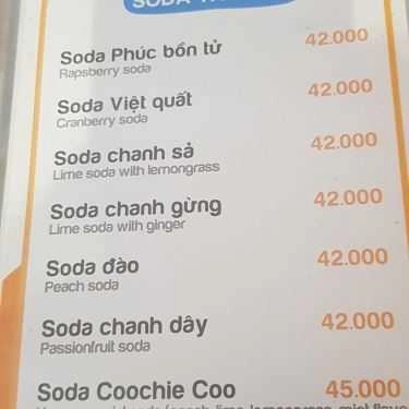 Thực đơn- Coochie Coo Cafe