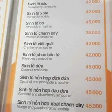 Thực đơn- Coochie Coo Cafe