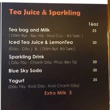 Thực đơn- Cosy Coffee
