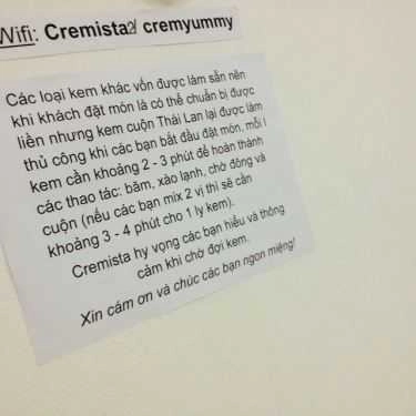 Tổng hợp- Cafe Cremista - Kem Cuộn Thái Lan