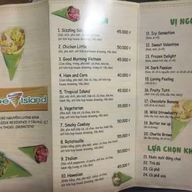 Thực đơn- Tiệm Bánh Crepe Island