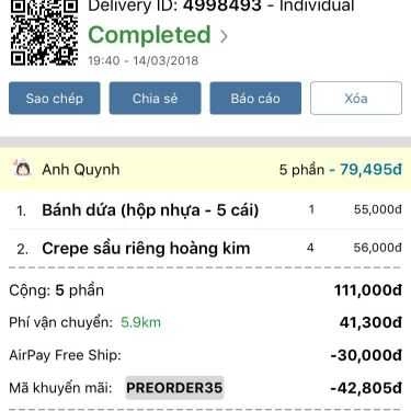 Thực đơn- Tiệm Bánh Crepe Sầu Riêng & Bánh Dứa Đài Loan - Bunny Bakery