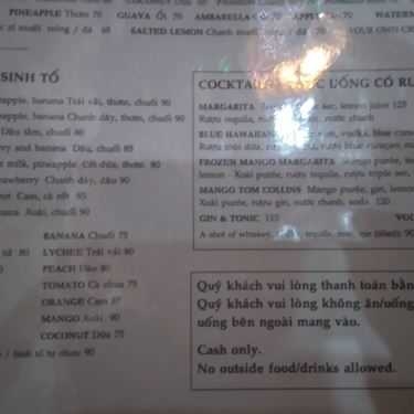 Thực đơn- Creperie & Cafe