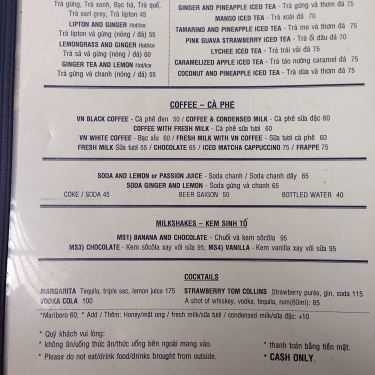 Thực đơn- Creperie & Cafe