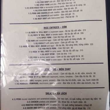 Thực đơn- Creperie & Cafe