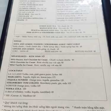 Thực đơn- Creperie & Cafe