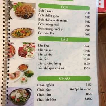 Thực đơn- Quán Nhậu Cua Càng Xanh Quán - Hải Sản Tươi Sống