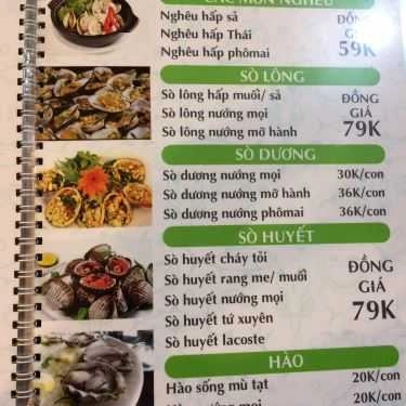Thực đơn- Quán Nhậu Cua Càng Xanh Quán - Hải Sản Tươi Sống