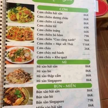 Thực đơn- Quán Nhậu Cua Càng Xanh Quán - Hải Sản Tươi Sống