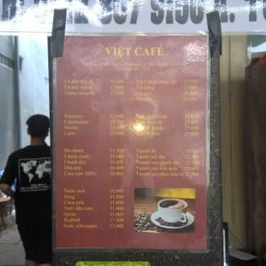 Thực đơn- Việt Coffee - Nguyễn Thị Huỳnh