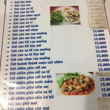 Thực đơn- Ăn vặt Cút Lộn - Nguyễn Văn Lượng