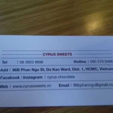 Tổng hợp- Tiệm Bánh 96b Experiment - Cyrus Patisserie & Chocolaterie