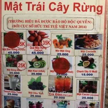 Thực đơn- Ăn vặt Đá Bào Mật Trái Cây Rừng - Phạm Văn Đồng