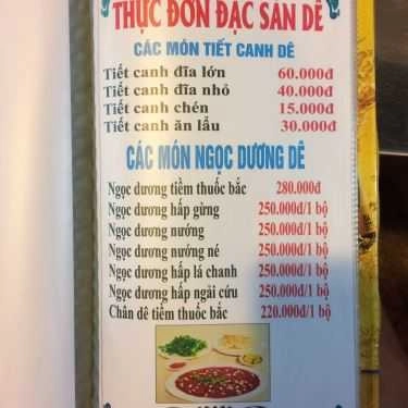 Thực đơn- Quán Nhậu Lẩu Dê Bình Minh