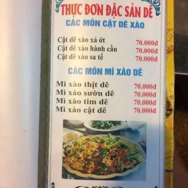Thực đơn- Quán Nhậu Lẩu Dê Bình Minh