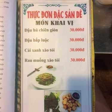 Thực đơn- Quán Nhậu Lẩu Dê Bình Minh