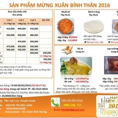 Thực đơn- Đặc Sản Long An & Tây Ninh - Shop Online