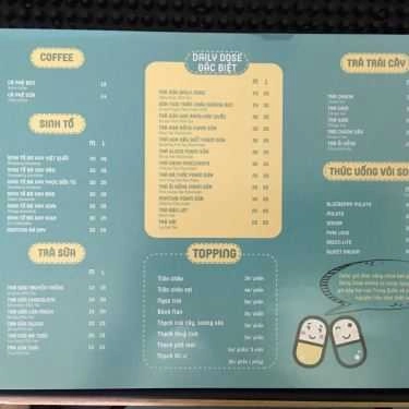 Thực đơn- Daily Dose - Milktea & Coffee - Vạn Kiếp