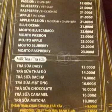 Thực đơn- Daisy Coffee