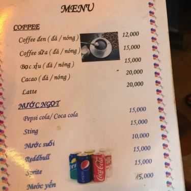 Thực đơn- Dala Coffee - Hồng Hà