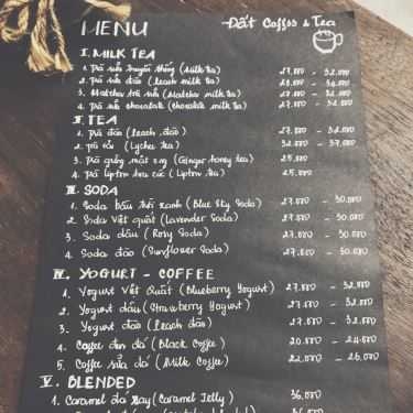 Thực đơn- Đất - Coffee & Tea