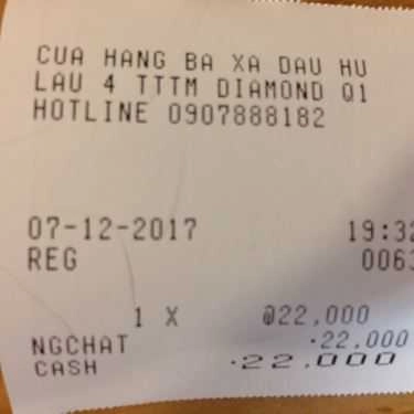 Thực đơn- Ăn vặt Đậu Hũ Singapore - Diamond Plaza