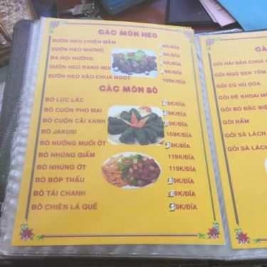 Thực đơn- Dê Tươi 424 - Quán Nhậu