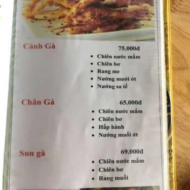 Thực đơn- Quán Nhậu Quán Dê Tươi & Hải Sản Sống