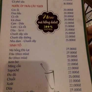 Thực đơn- Cafe Dì Kim - Bún Bò & Mì Quảng