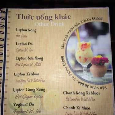 Thực đơn- Diva Piano Cafe - Ngô Quyền