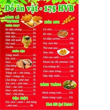 Thực đơn- Đồ Ăn Vặt - 175 Huỳnh Văn Bánh