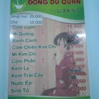 Thực đơn- Ăn vặt Đông Du Quán