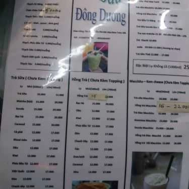 Thực đơn- Ăn vặt Đông Dương - Sữa Tươi Trân Châu Đường Đen