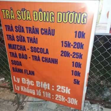 Thực đơn- Ăn vặt Đông Dương - Sữa Tươi Trân Châu Đường Đen