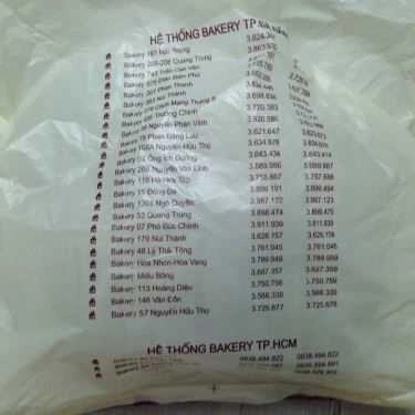 Thực đơn- Tiệm Bánh Đồng Tiến Bakery - Bàu Cát