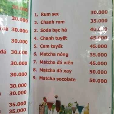 Thực đơn- Cafe Đồng Xanh - Nước Trái Cây & Sinh Tố