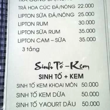 Thực đơn- Đồng Xanh Cafe - Lê Đức Thọ