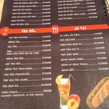 Thực đơn- Tiệm Bánh Dp Food & Drink