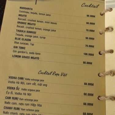 Thực đơn- Đủng Đỉnh Cafe