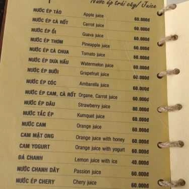 Thực đơn- Đủng Đỉnh Cafe
