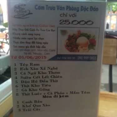 Thực đơn- Dust Coffee - Đống Đa