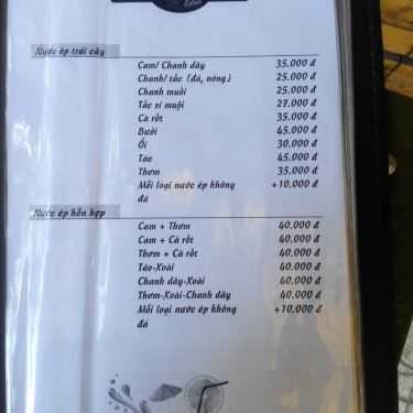 Thực đơn- Eden Coffee - Nguyễn Thị Định