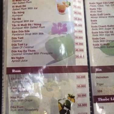 Thực đơn- Eden Garden Cafe