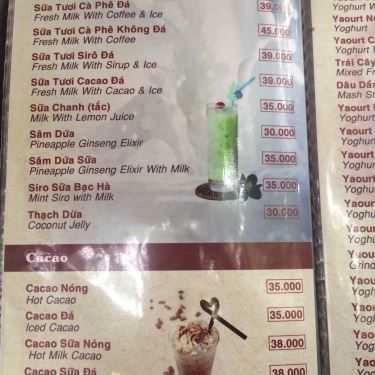 Thực đơn- Eden Garden Cafe