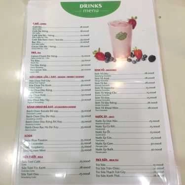Thực đơn- Emily Mix Up - Ăn Vặt & Trà Sữa