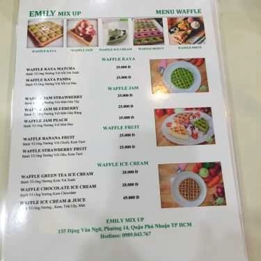 Thực đơn- Emily Mix Up - Ăn Vặt & Trà Sữa