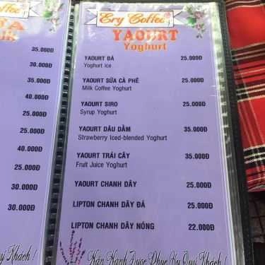 Thực đơn- Ery's House Cafe
