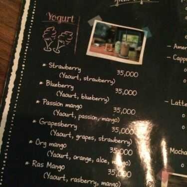 Thực đơn- F Cafe - Trần Quốc Toản