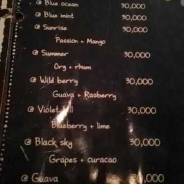 Thực đơn- F Cafe - Trần Quốc Toản