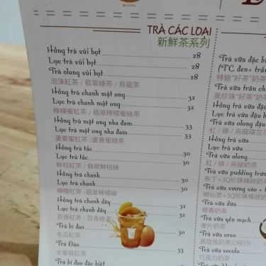 Thực đơn- Cafe FINE TEA